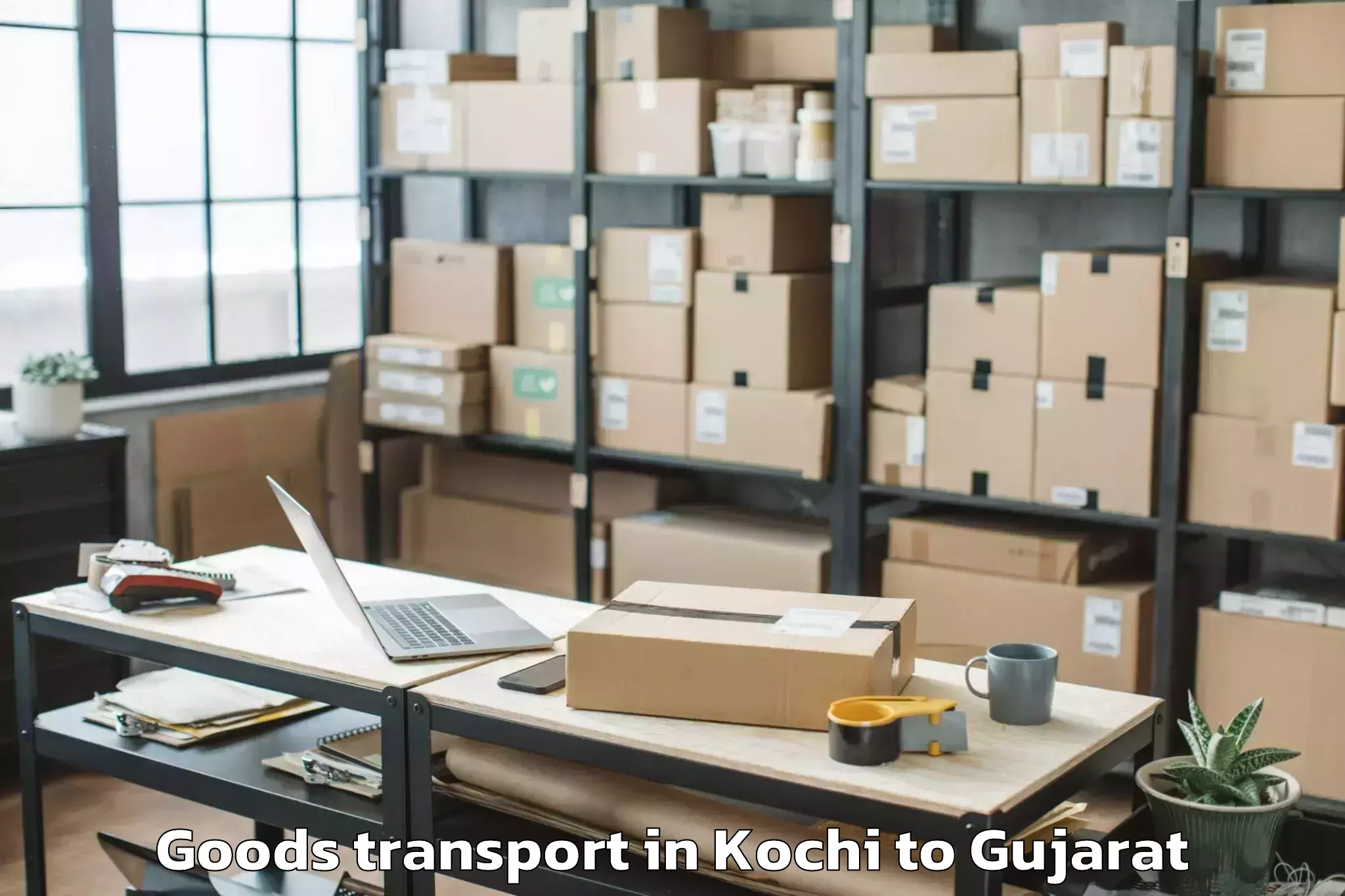 Book Kochi to Thasra Goods Transport